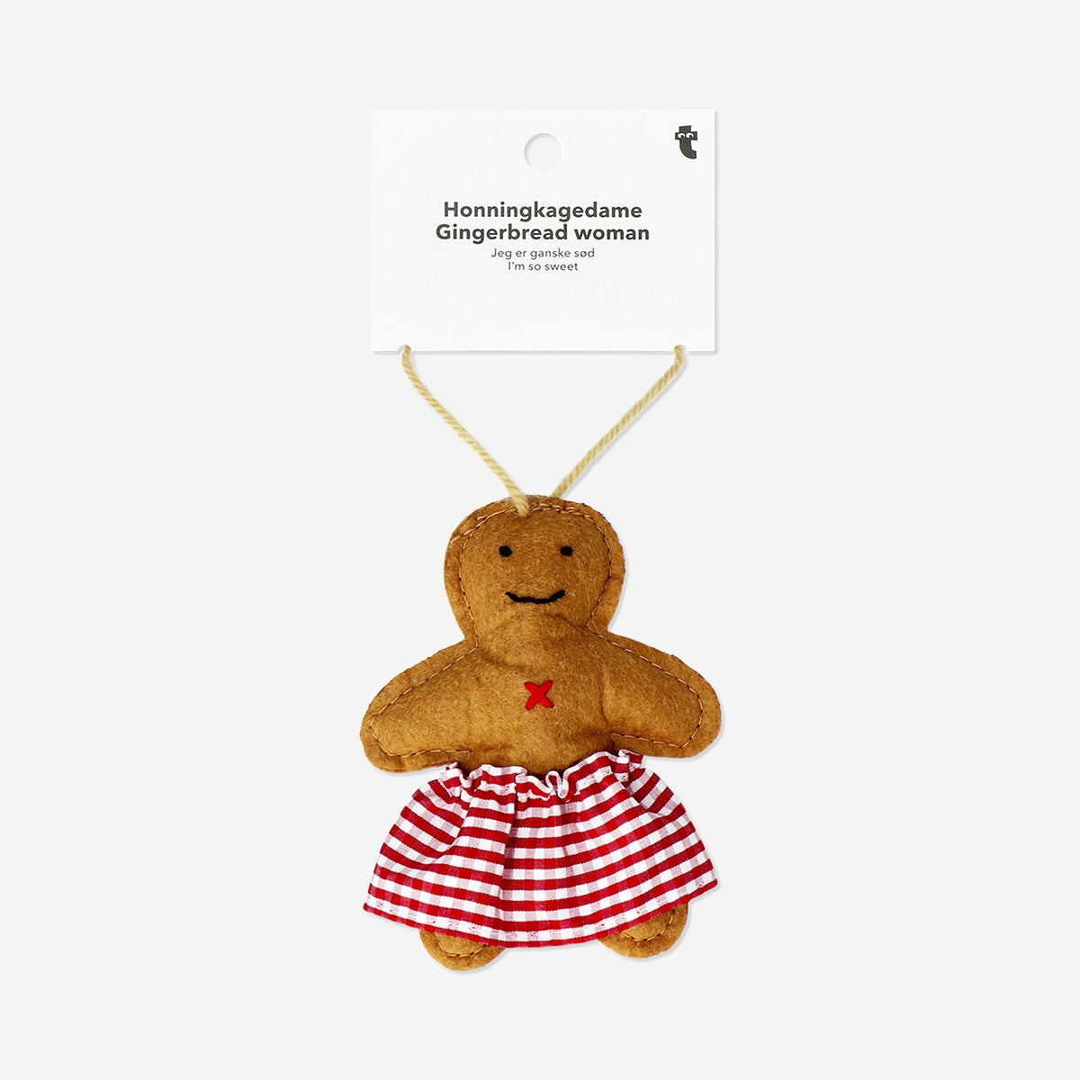 Felt gingerbread woman ornament Home Flying Tiger Copenhagen 