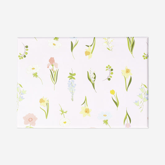 Caja de almacenamiento de papel floral - 14x20 cm