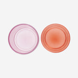 Frosted pink glass decorative jar