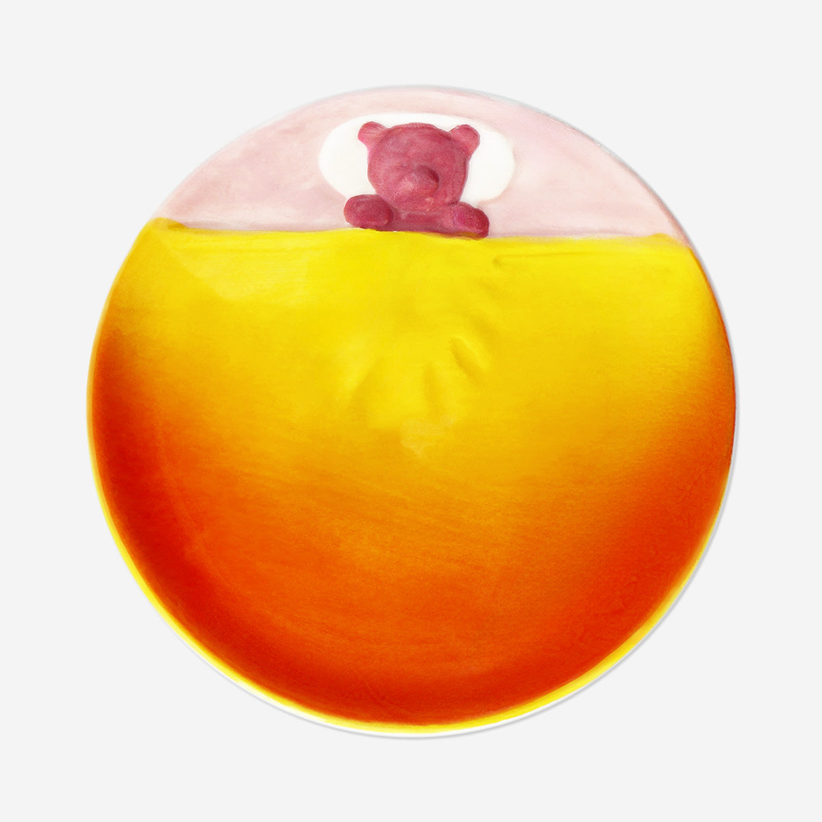 Farbverlaufs-Bär mit Kuscheldecke Schmuckschale