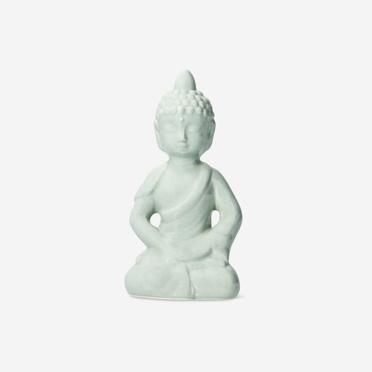 Green ceramic Buddha