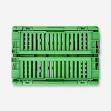 Green collapsible storage box - 15 cm