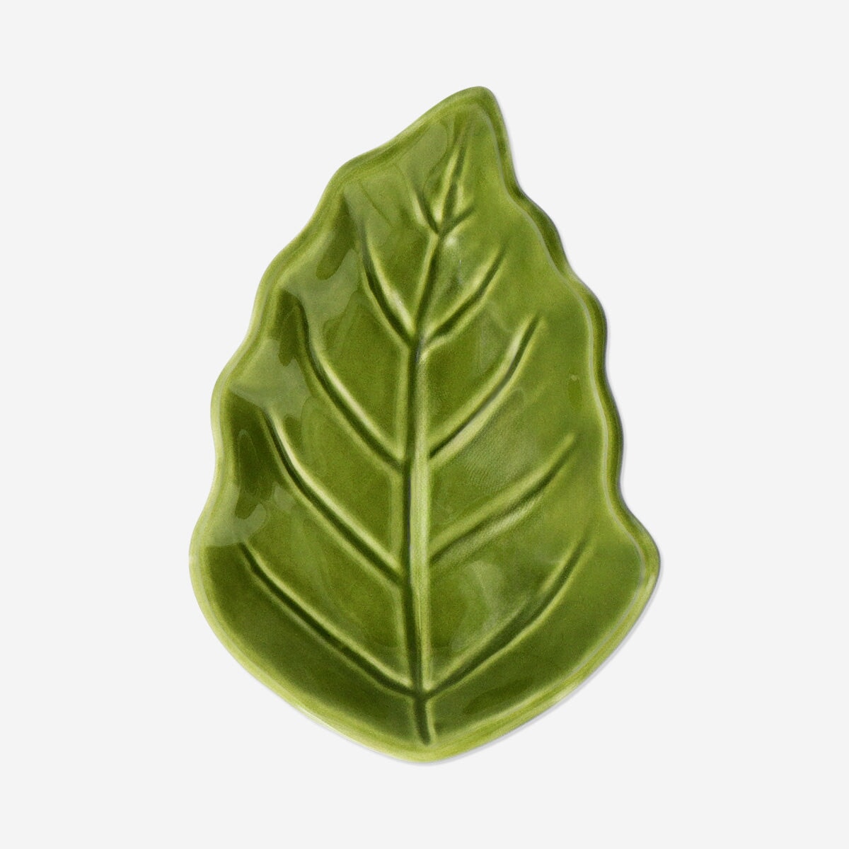 Green ceramic leaf trinket tray - 13 cm Home Flying Tiger Copenhagen 