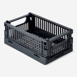 Grey collapsible storage box - 15 cm