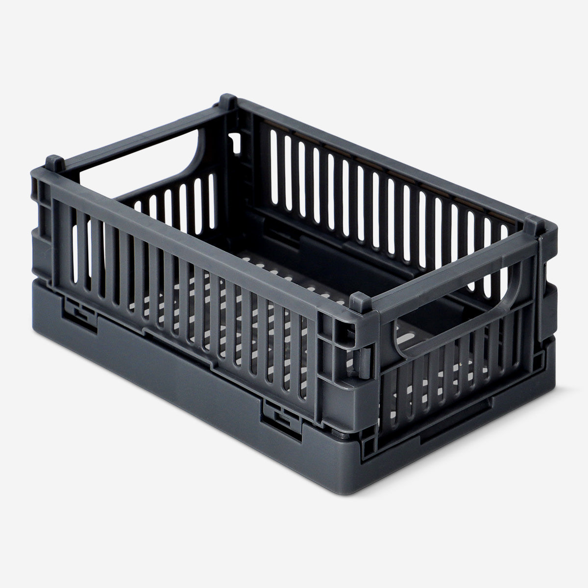 Grey collapsible storage box - 15 cm