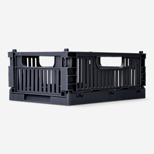 Boîte de rangement pliable grise - 22 cm