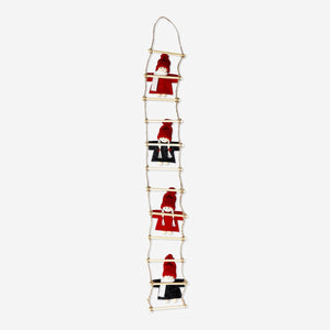 Hanging ladder decoration with four elves, home decor from Flying Tiger Copenhagen, festive and whimsical holiday ornament.
