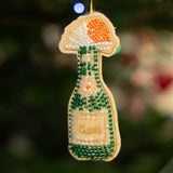 Hanging ornament - Champagne bottle with beads - Flying Tiger Copenhagen