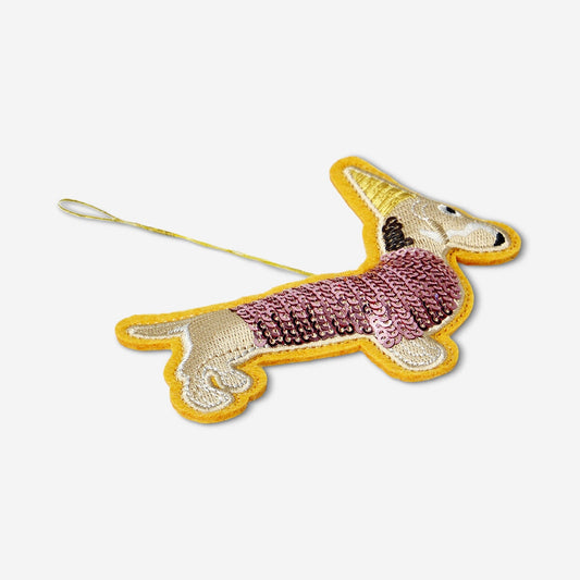 Hanging ornament - Dog with sequins