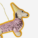 Hanging ornament - Dog with sequins Home Flying Tiger Copenhagen 