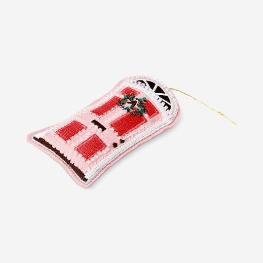 Hanging ornament - Door with beads and wreath