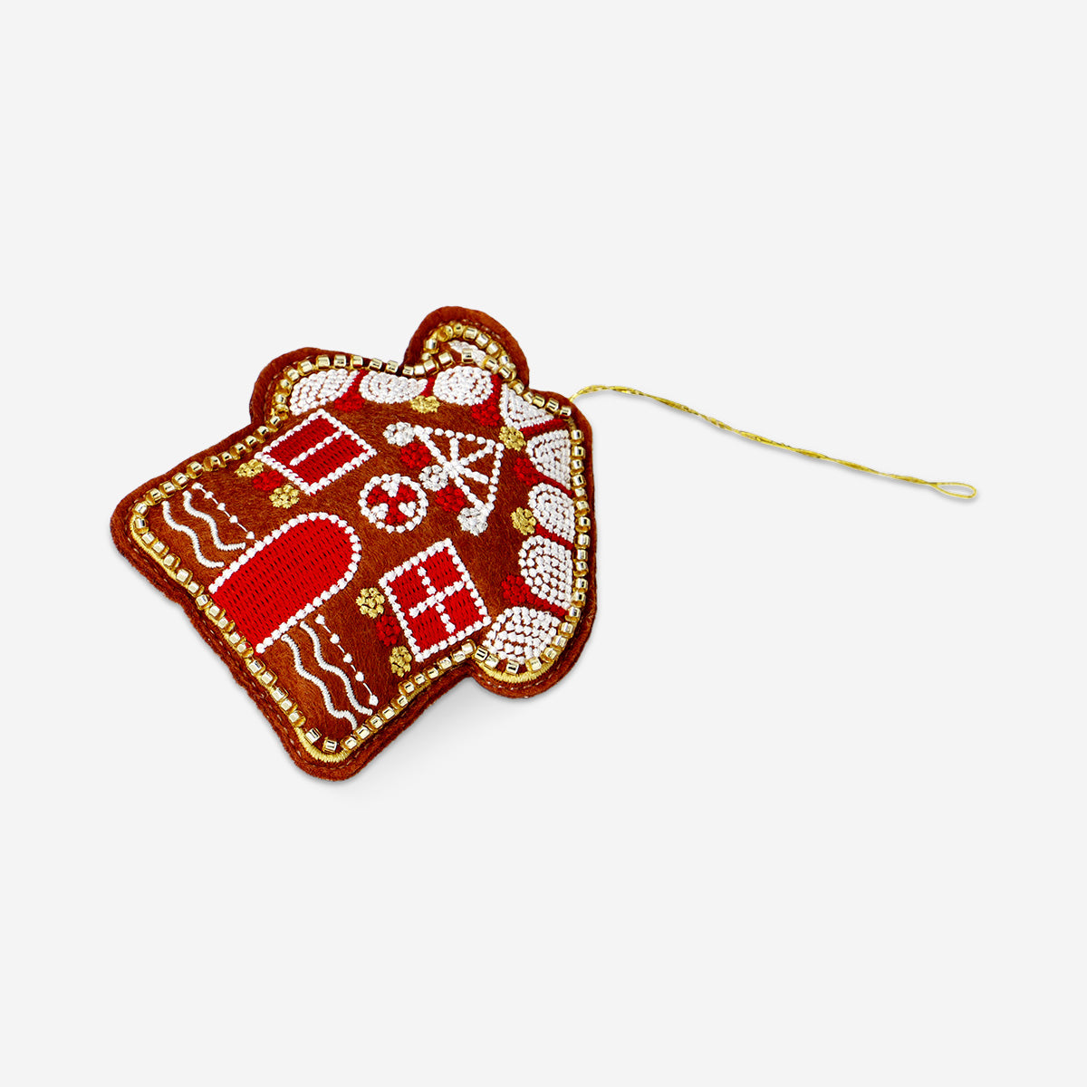 Hanging ornament - Gingerbread house with beads - Flying Tiger Copenhagen