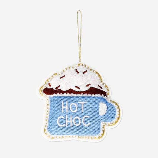 Hanging ornament - Hot chocolate with beads
