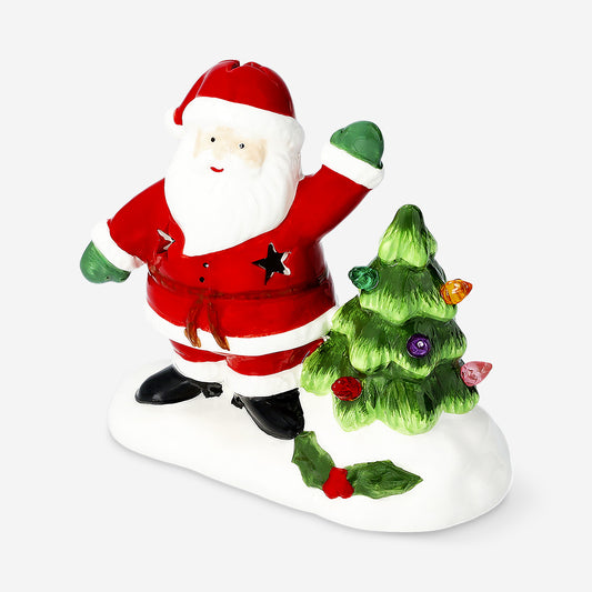 Papá Noel LED con Navidad árbol