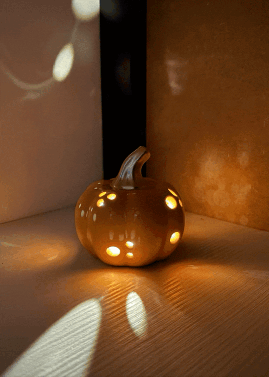 Zucca luminosa in ceramica a LED
