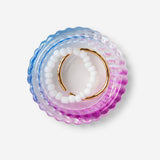 Mini blue and purple rainbow jar from Flying Tiger Copenhagen, 4 cm, decorative glass home accent with vibrant colors.