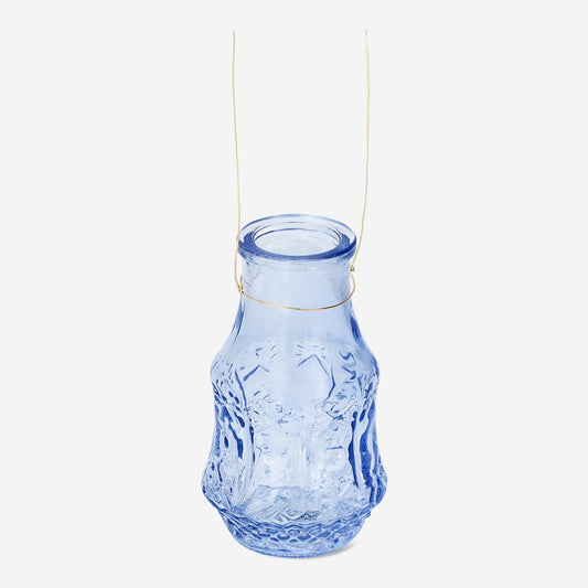 Mini blue glass vase