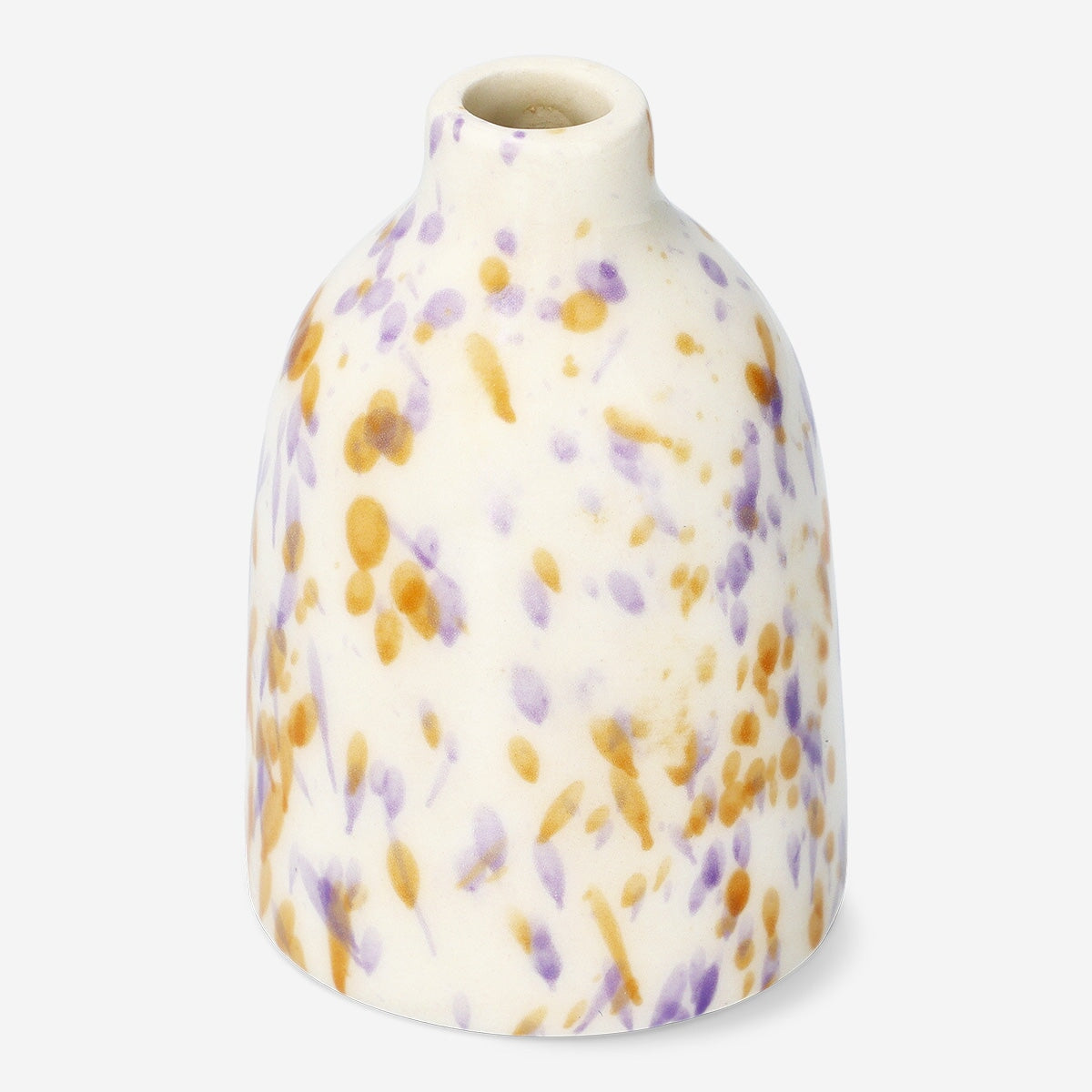 Mini vase with splash pattern from Flying Tiger Copenhagen, showcasing a colorful, modern home decor accessory.
