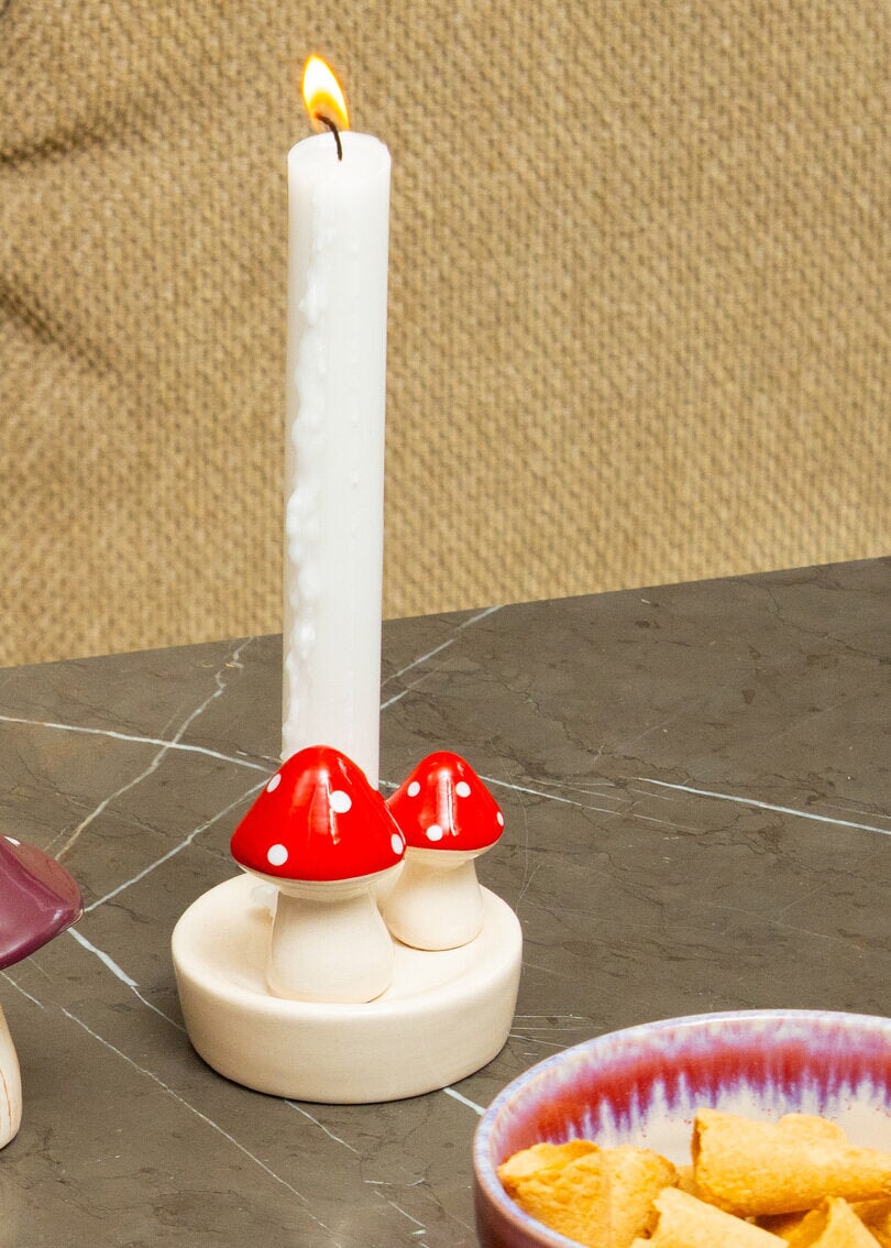 Mushroom candle holder home Flying Tiger Copenhagen 