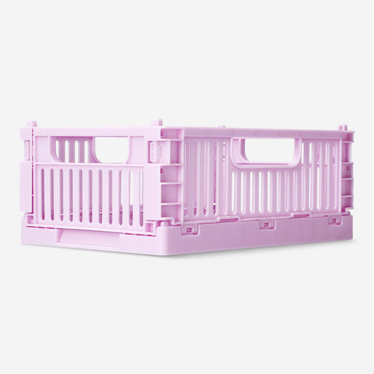 Boîte de rangement pliable rose - 22 cm