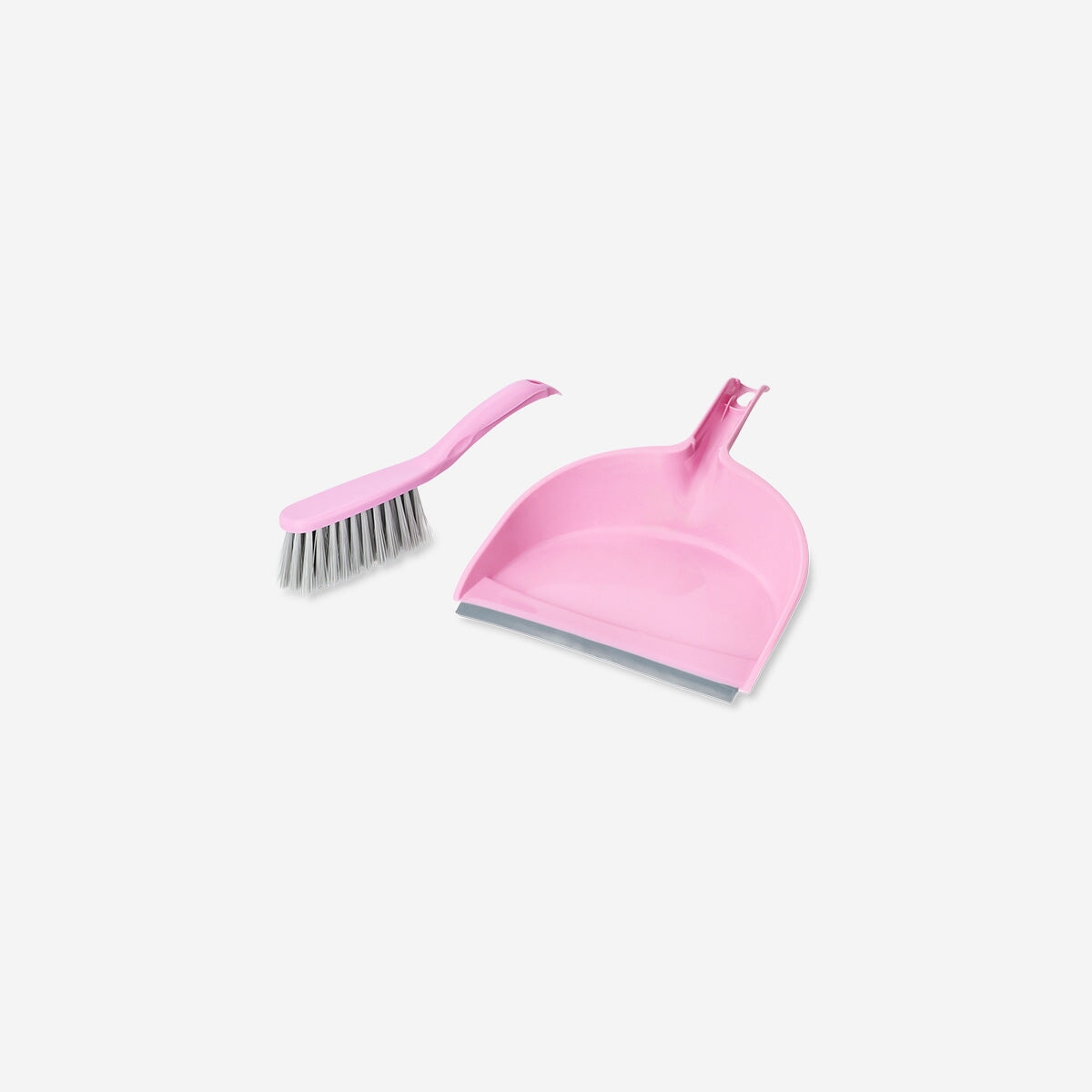 Pink dust brush with dustpan from Flying Tiger Copenhagen, ideal for home cleaning and dust removal.
