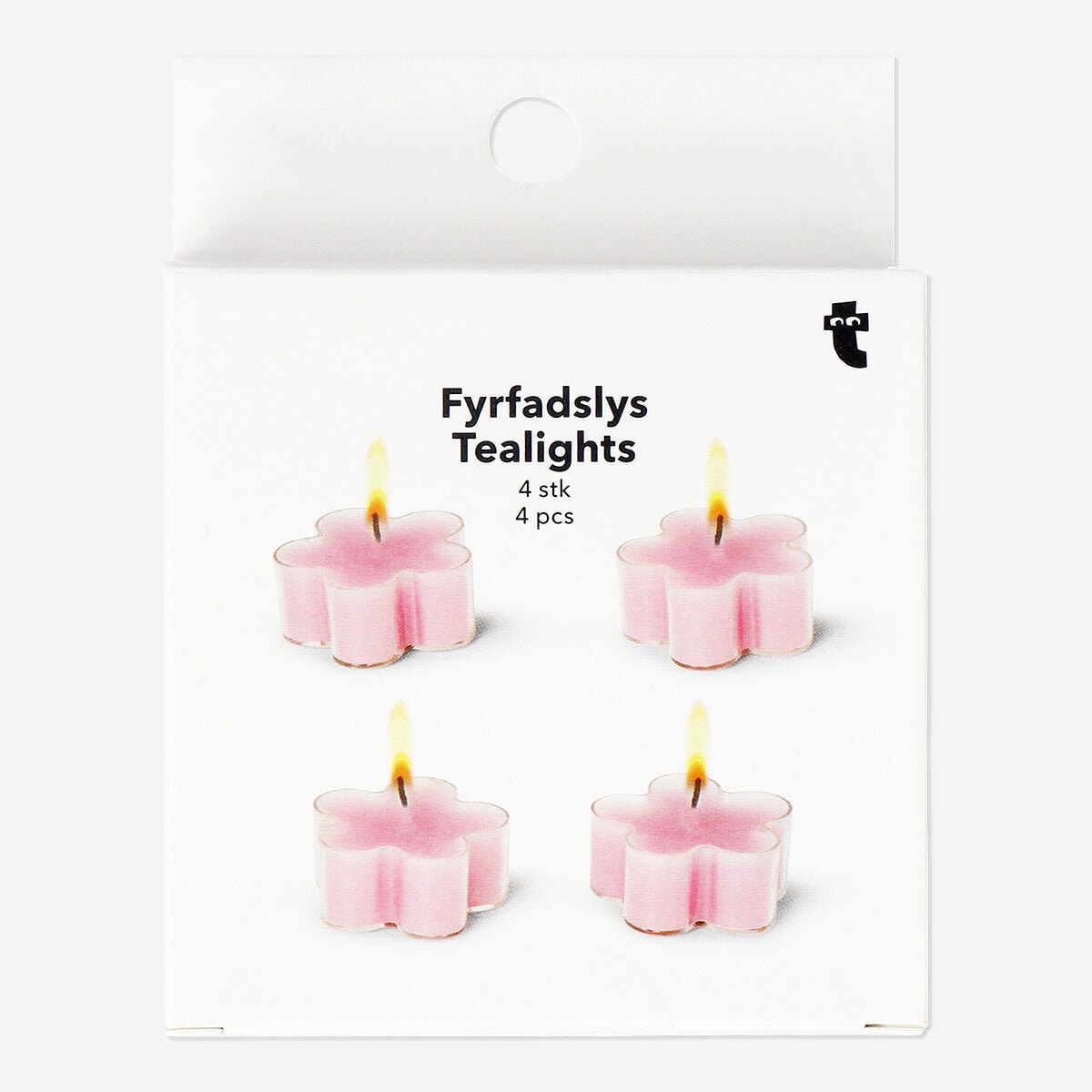 Pink flower shaped tea lights - 4 pcs Home Flying Tiger Copenhagen 