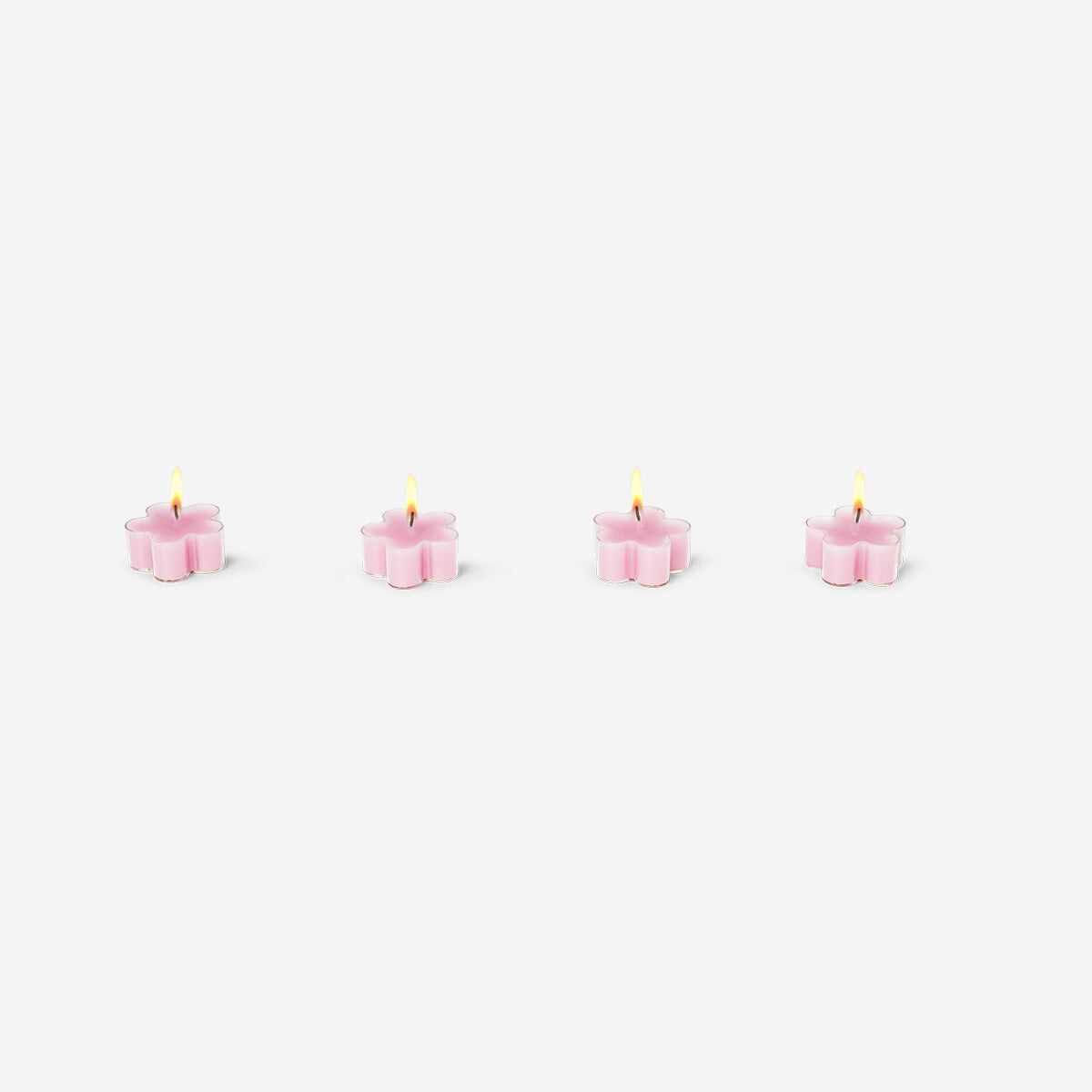 Pink flower shaped tea lights - 4 pcs Home Flying Tiger Copenhagen 
