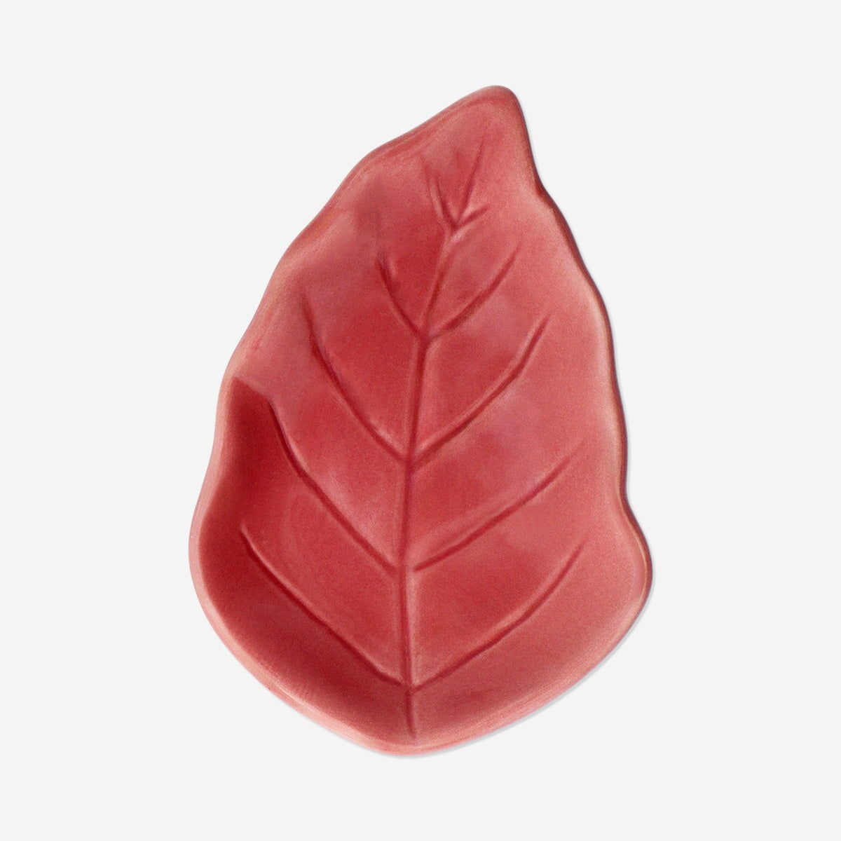 Pink ceramic leaf trinket tray - 13 cm Home Flying Tiger Copenhagen 