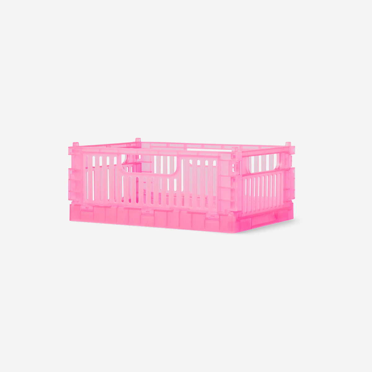 Pink transparent collapsible storage box - 22 cm - Flying Tiger Copenhagen