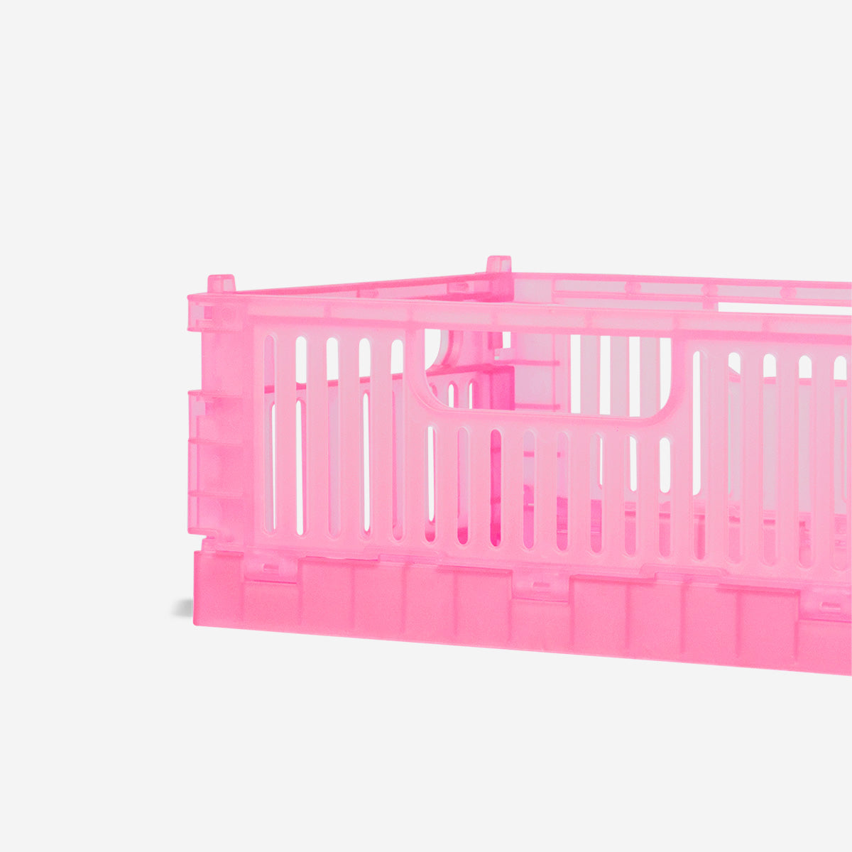 Pink transparent collapsible storage box - 22 cm - Flying Tiger Copenhagen