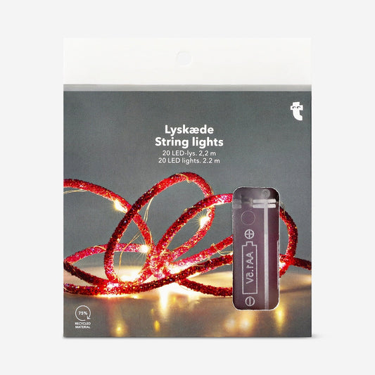 Pink tube string lights - 230 cm