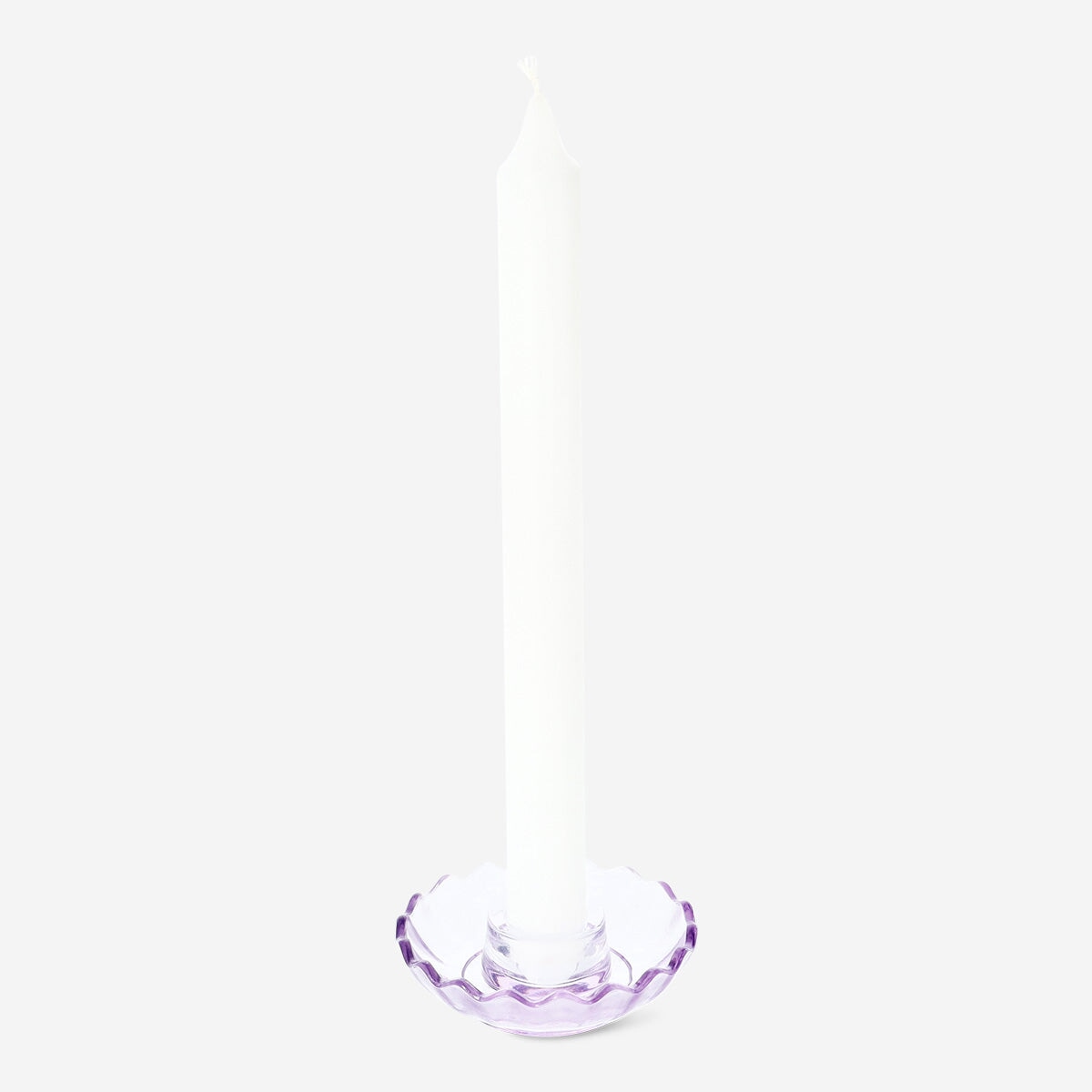 Purple candle holder from Flying Tiger Copenhagen, designed for home decor, featuring a sleek, modern style.