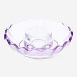 Purple candle holder from Flying Tiger Copenhagen, stylish home decor piece with a smooth finish and contemporary design.