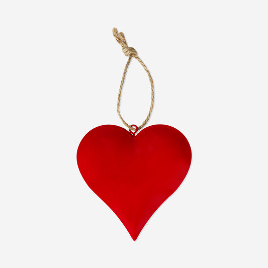 Red metal heart ornament