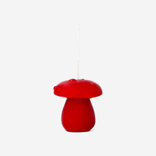 Red mushroom candle
