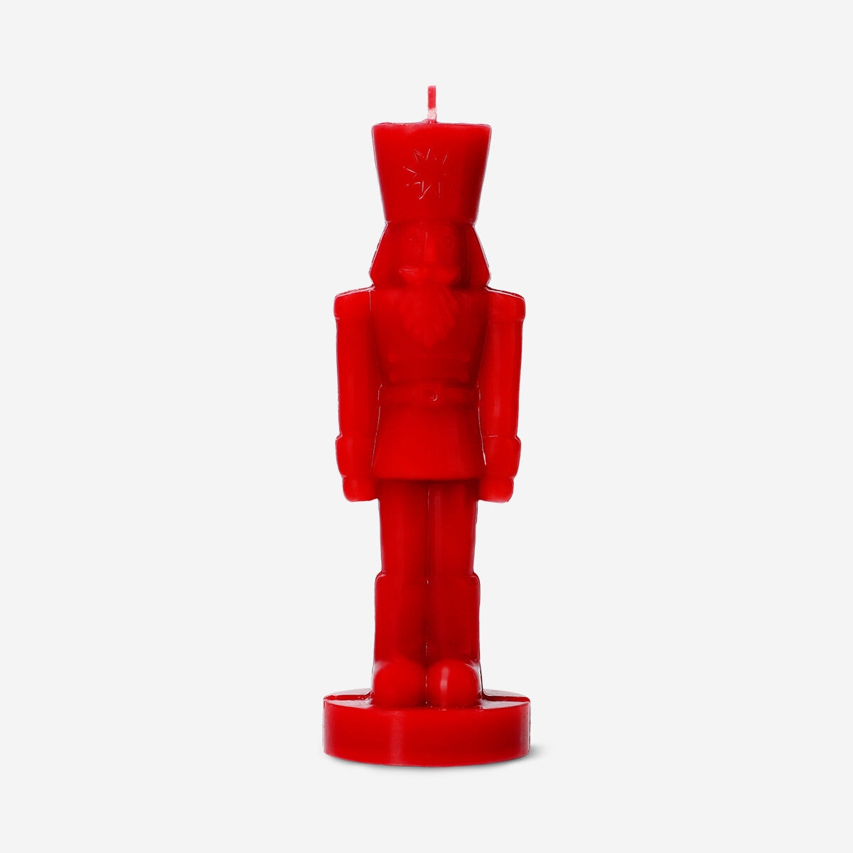 Red Nutcracker Candle from Flying Tiger Copenhagen, 18 cm tall, decorative home accent with a festive nutcracker design.