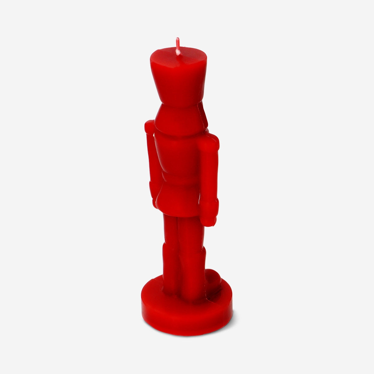 Red nutcracker candle from Flying Tiger Copenhagen, 18 cm tall, decorative home accent with festive design.