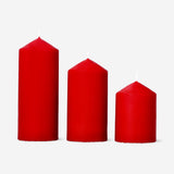 Red pillar candles - 3 pcs Home Flying Tiger Copenhagen 