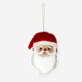 Flying Tiger Copenhagen Santa bouclé ornament for home decor, featuring a festive, textured Santa figure in soft bouclé fabric.