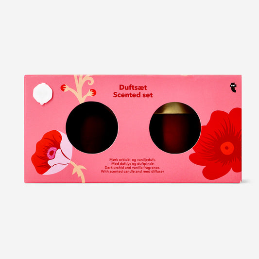 Set di candele profumate e diffusori - fragranza orchidea scura e vaniglia
