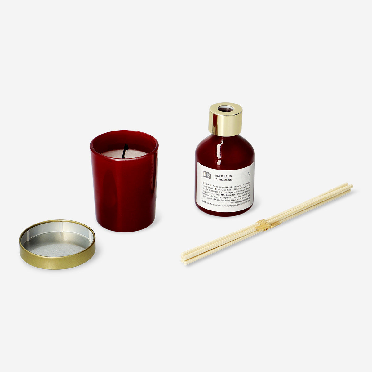Scented candle and diffuser set - Dark orchid and vanilla fragrance