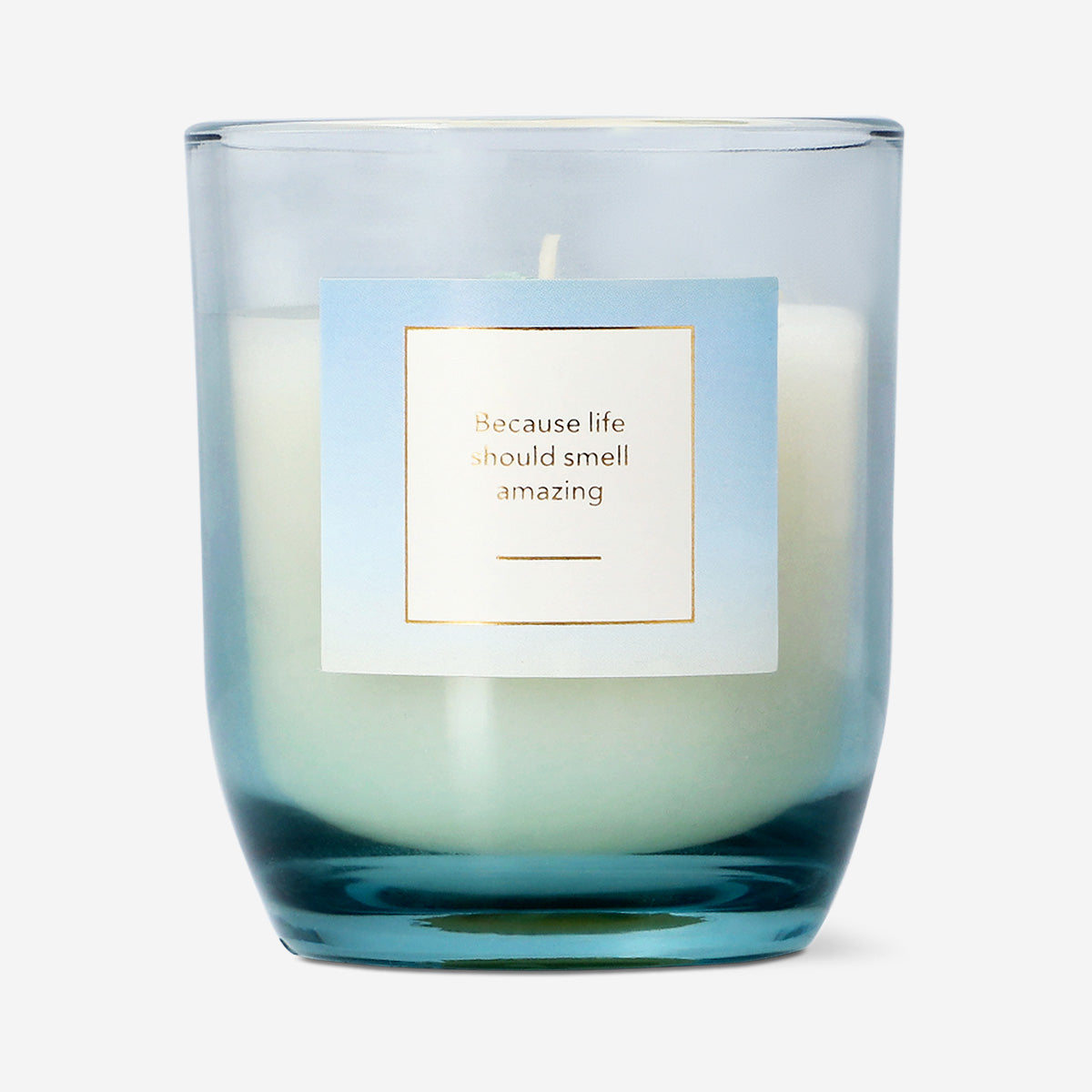 Scented candle with crystal stones - White birch fragrance
