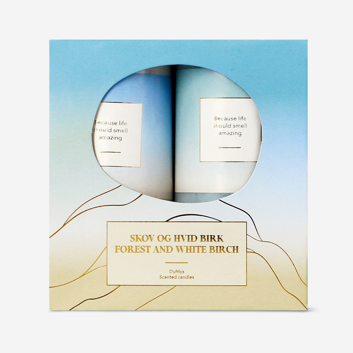 Set de velas perfumadas - Fragancia de bosque y abedul blanco