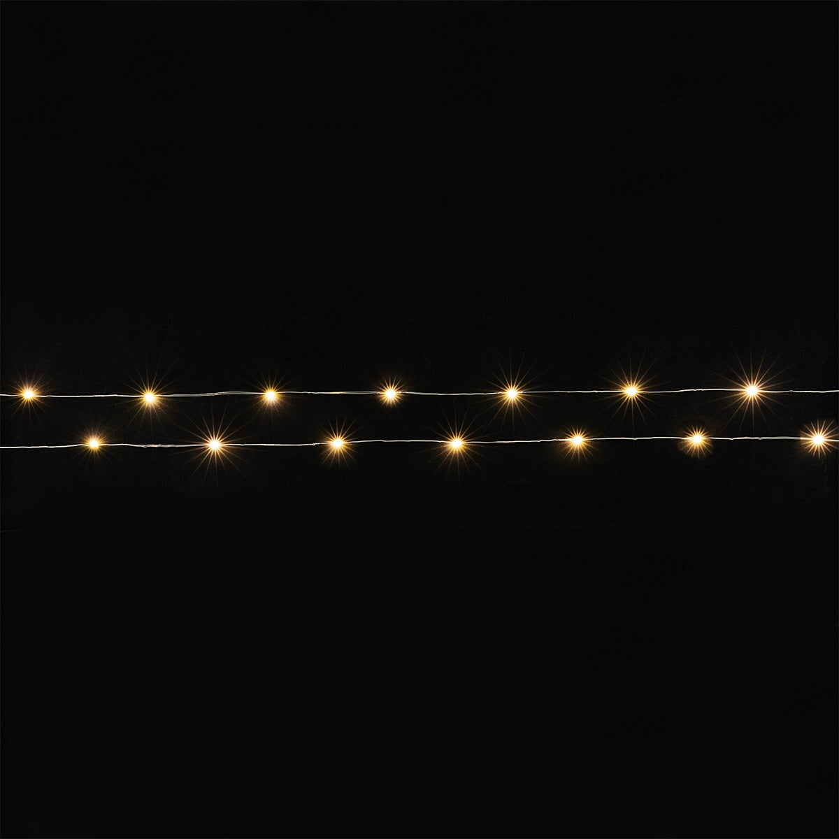 Silver string lights from Flying Tiger Copenhagen, 220 cm long, ideal for home decor and ambient lighting.