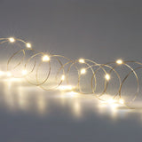 Silver string lights from Flying Tiger Copenhagen, 220 cm long, ideal for home decor and creating cozy lighting atmospheres.