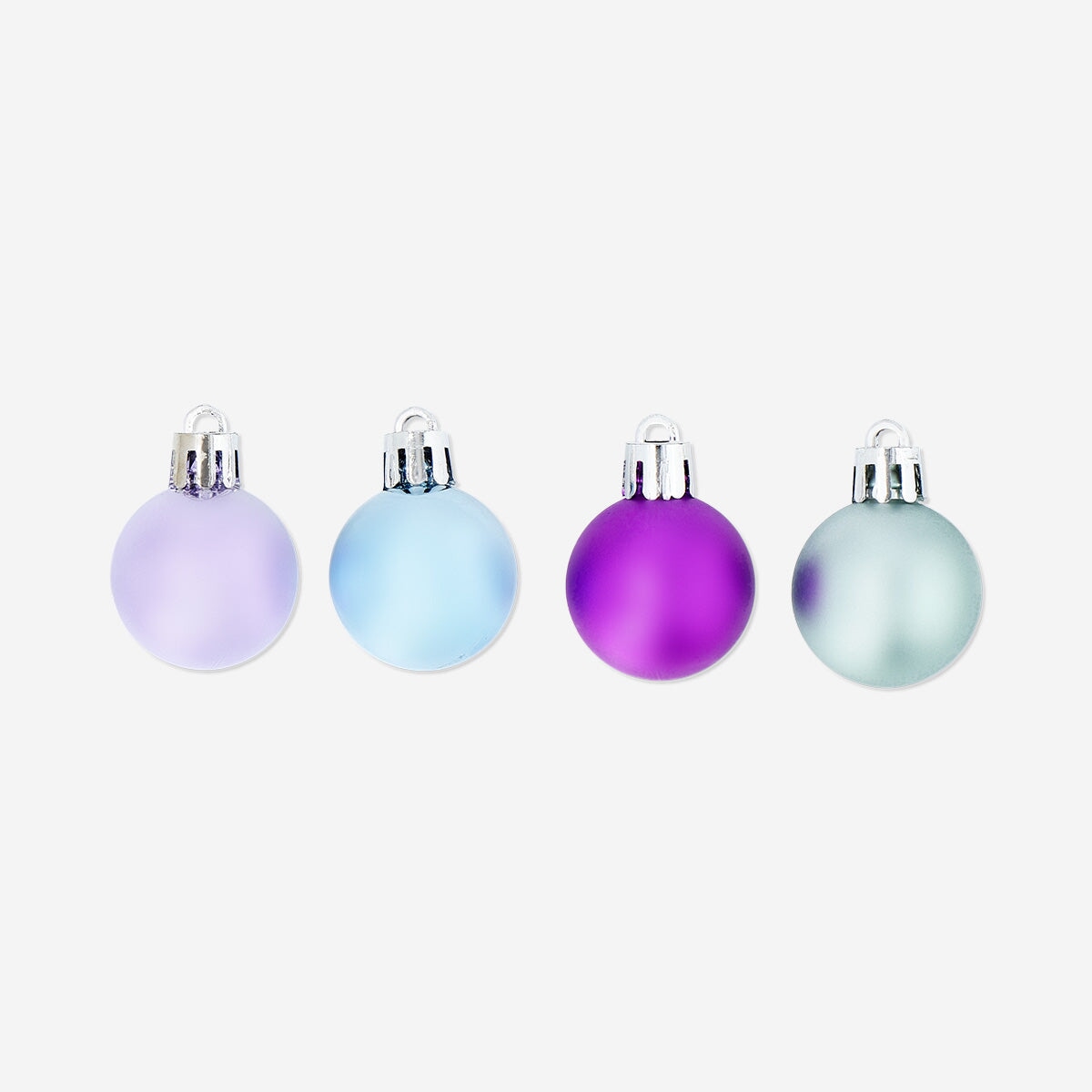 24x Kleine pastel gekleurde kerstballen van kunststof 3 cm | Fun en Feest
