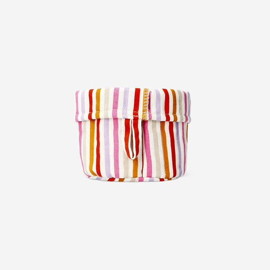 Storage basket with stripes - 17 cm