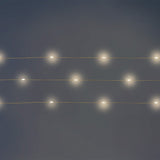 Flying Tiger Copenhagen string lights, 330 cm long, decorative home lighting with warm glowing bulbs for cozy ambiance.