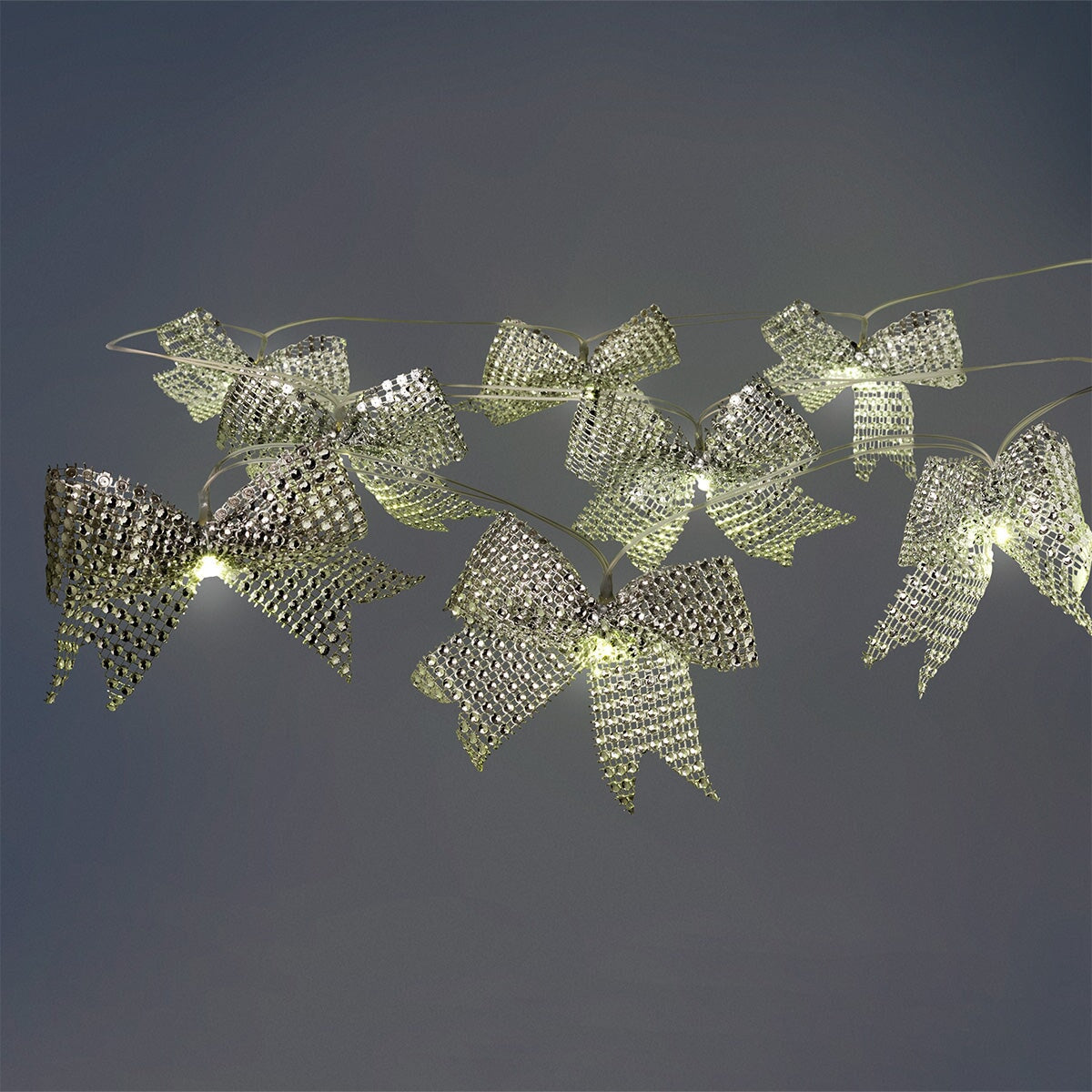 String lights - Silver bows Home Flying Tiger Copenhagen 