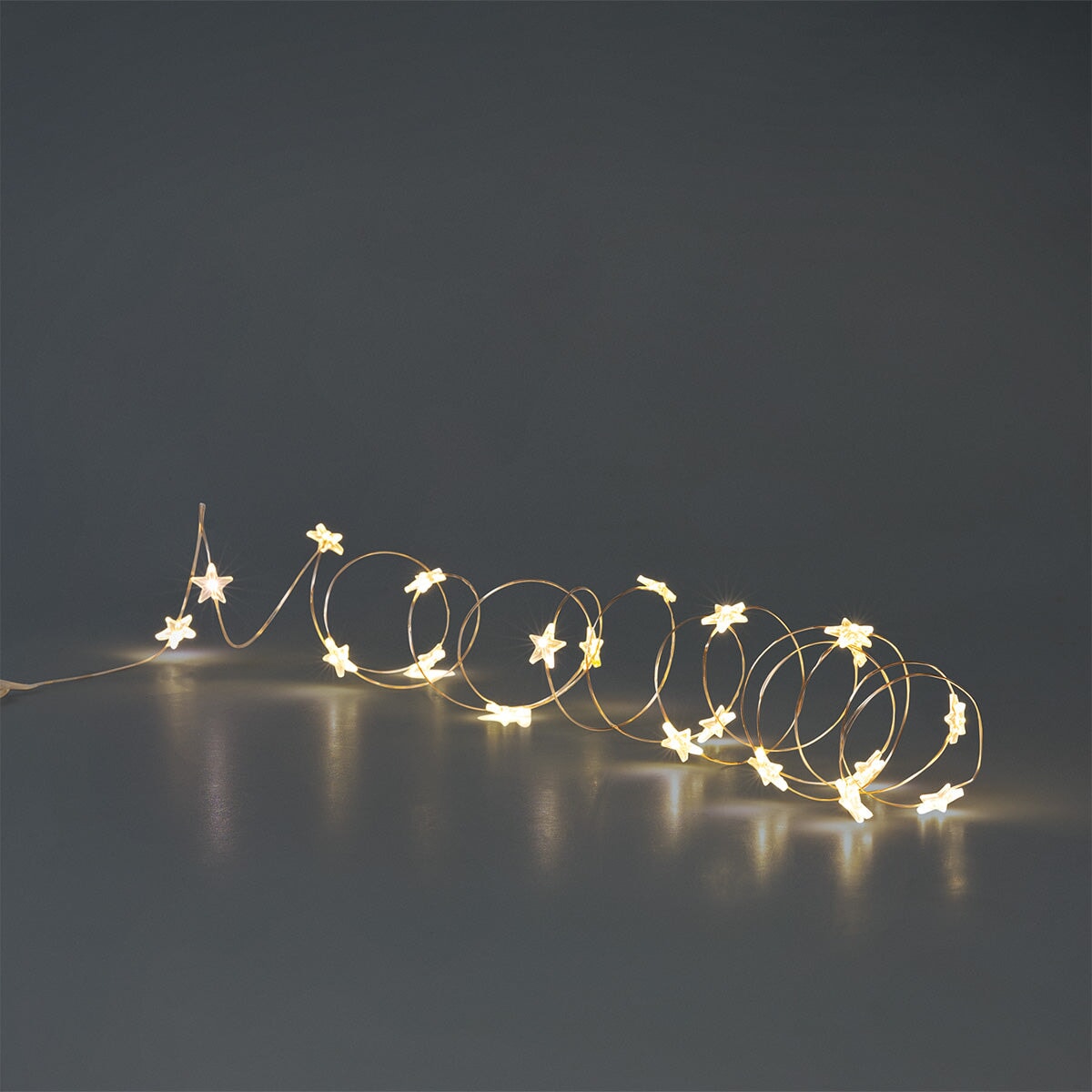 String lights with star designs from Flying Tiger Copenhagen, 220 cm long, perfect for home decoration and cozy ambiance.